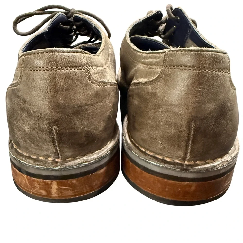Cole Haan Men's 13M Gray Leather Oxford Dress Shoes Air Sole Comfort Work Preppy